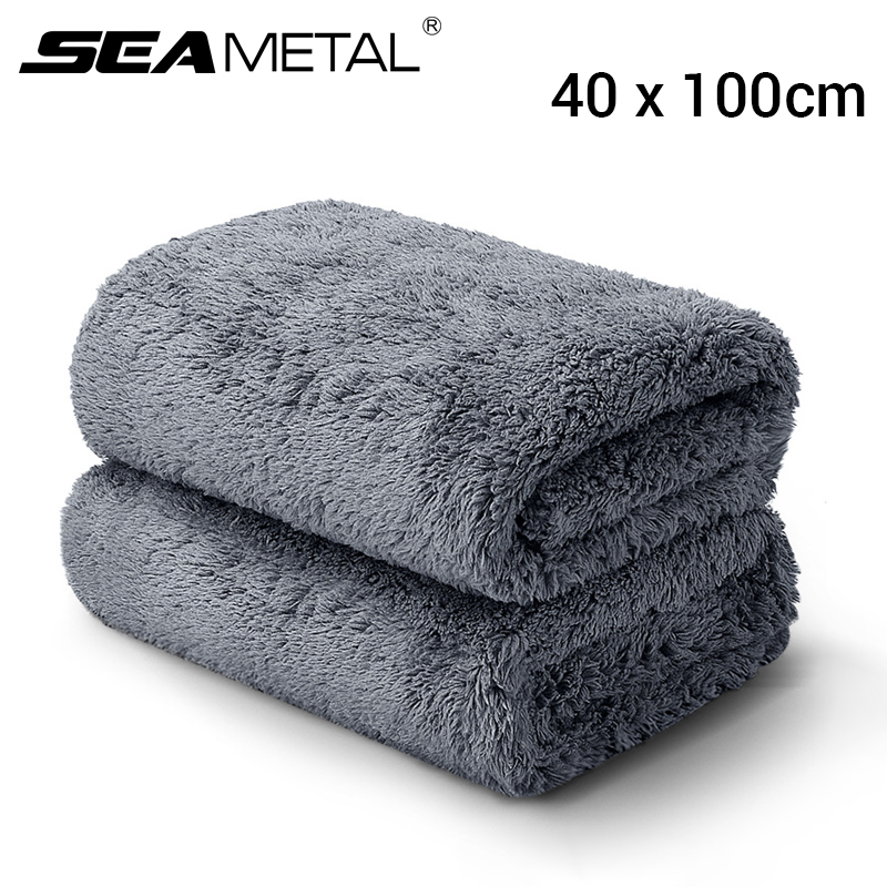 SEAMETAL 40X100CM Car Wash Tow - مراجعة Microfiber Towel Detailing وسعره