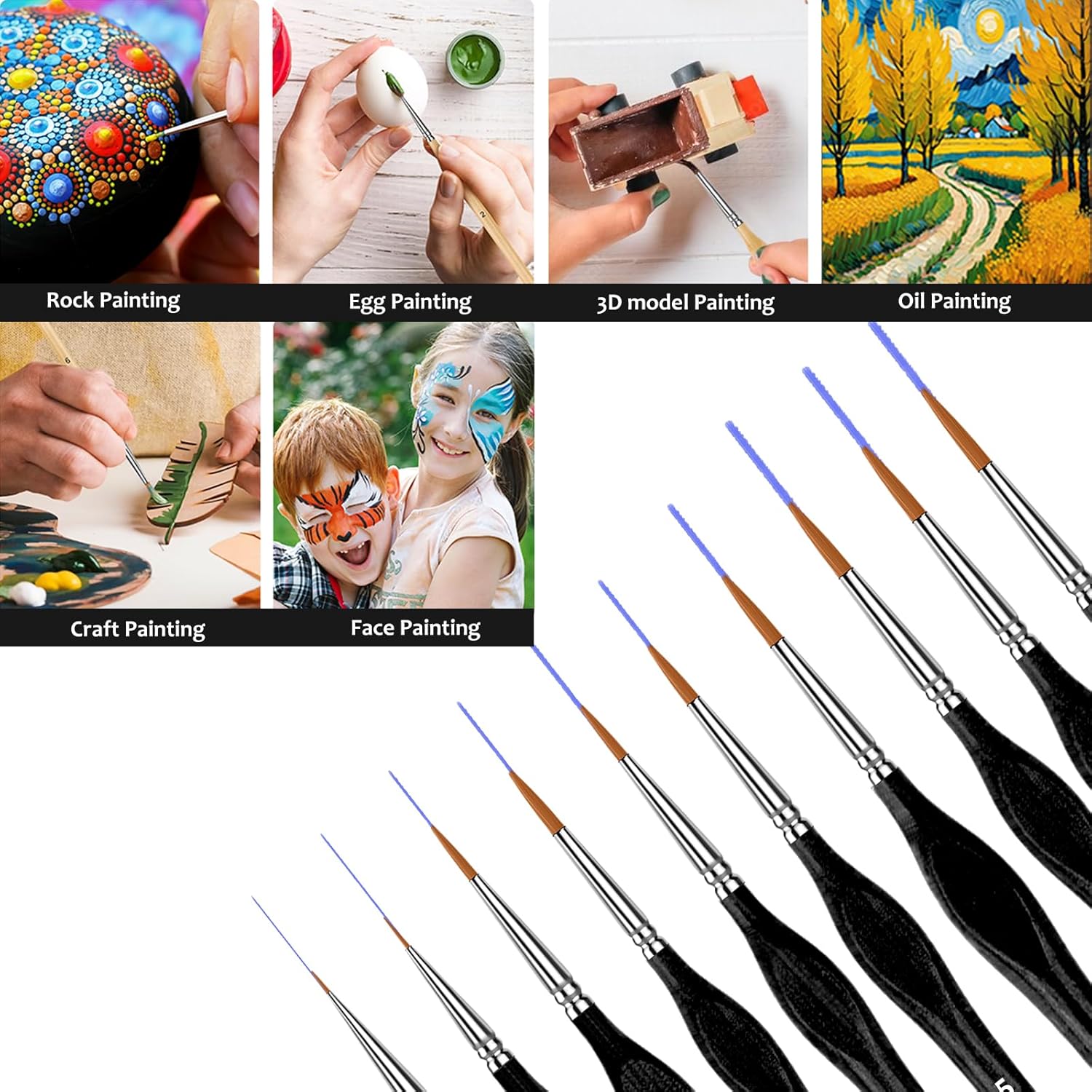 10 Miniature Paint Brushes Set - مراجعة Detailing Brush Set وسعره