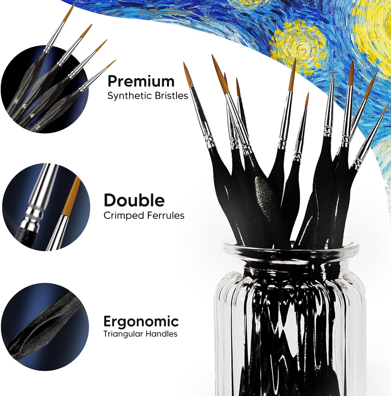 10 Miniature Paint Brushes Set - مراجعة Detailing Brush Set وسعره