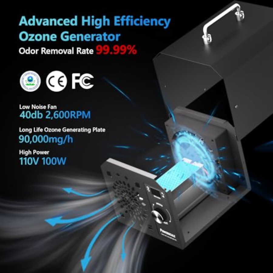 Ozone Generator 90000mg/h O3 I - مراجعة Odor Eliminator Car وسعره