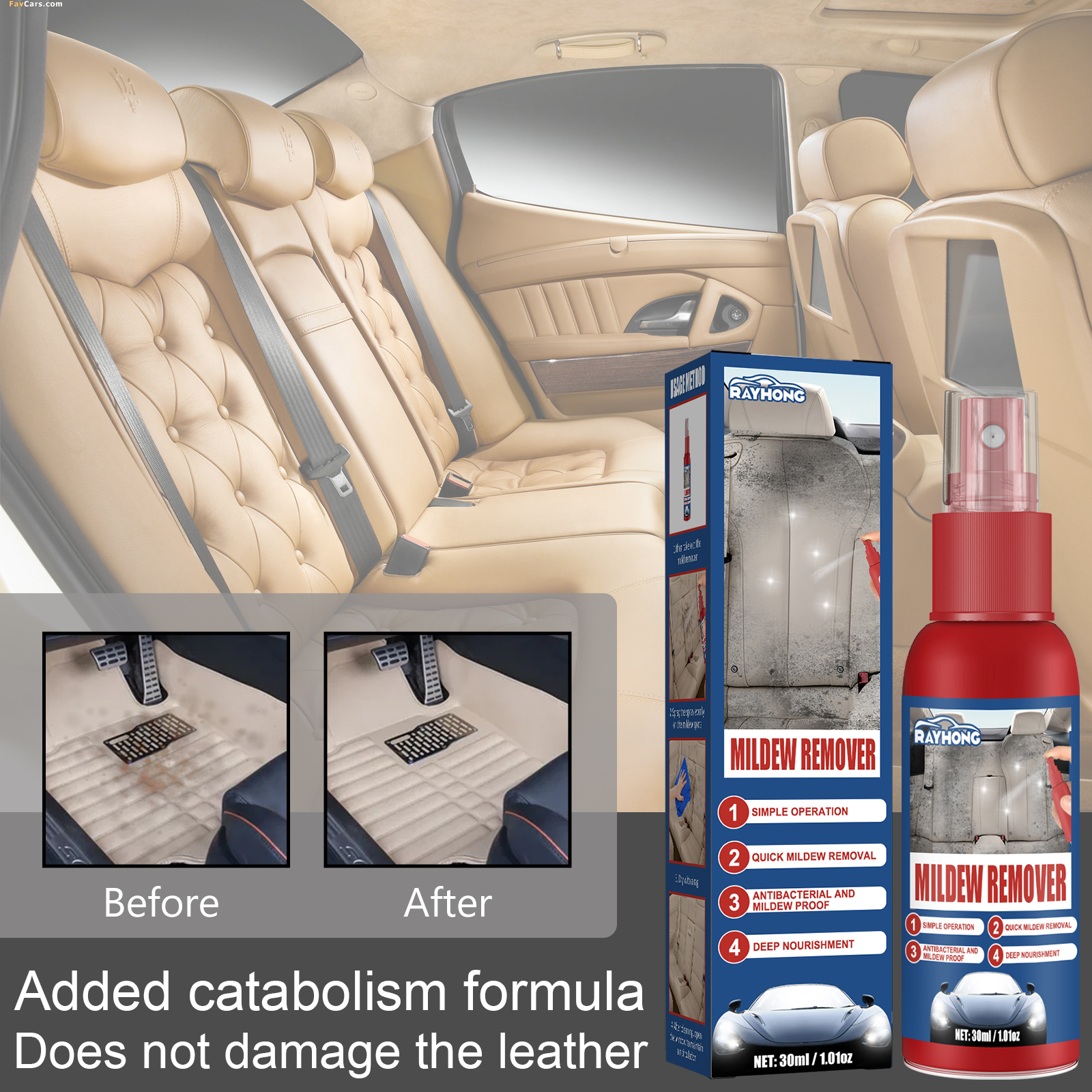 Car Mildew Remover Spray Multi - مراجعة Leather Cleaner Interior وسعره